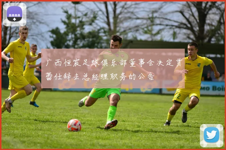 广西恒宸足球俱乐部董事会决定贾蕾仕辞去总经理职务的公告